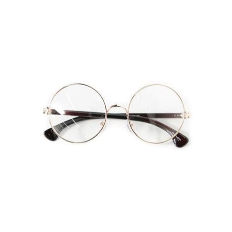 Vintage Retro Round Glasses Frame ($17) liked on Polyvore featuring glasses Round Eyewear, Round ...