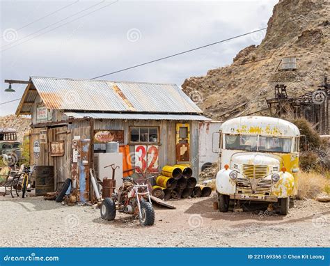 Abandoned Car Of The Nelson Ghost Town Editorial Photo Image Of