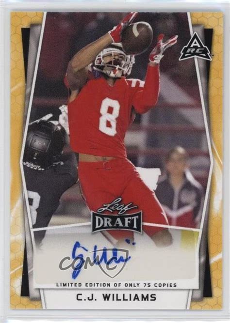 Leaf Draft Limited Edition Base Auto Gold Cj Williams Ba Cjw