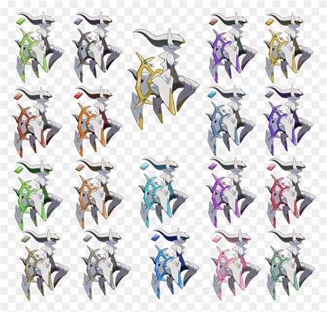 Arceus Has Many Diffident Forms Pokemon Arceus All Types, Rug, Weapon ...