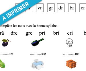 Les Sons Br Cr Dr Fr Gr Pr Tr Et Vr Apprendre Lire