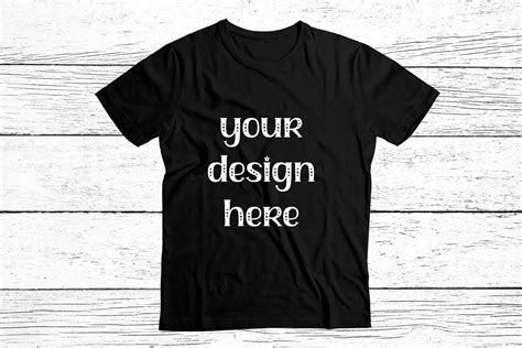 Black Shirt Mock Up Gildan T Shirt Graphic By Vetalstock · Creative