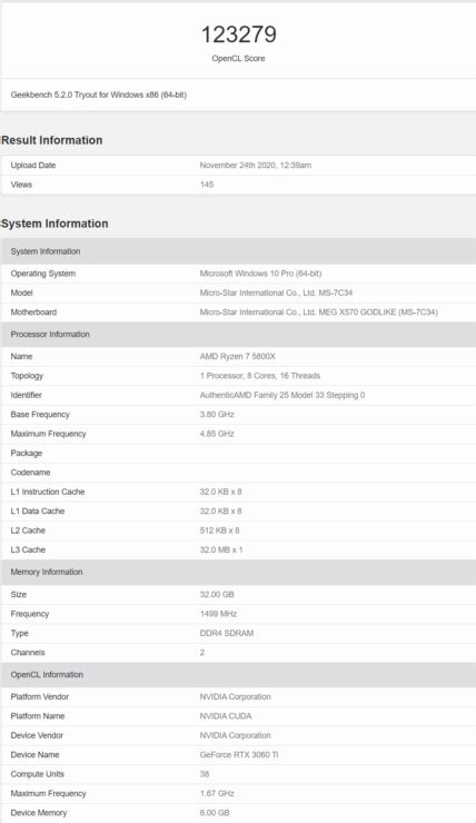 NVIDIA GeForce RTX 3060 Ti 3DMark Benchmarks Leak Out - 10% Slower Than ...