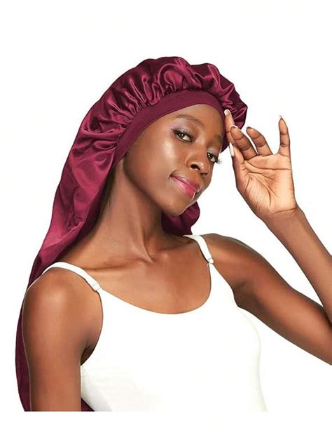 Long Satin Sleep Bonnet Extra Large Night Cap For Women With Long