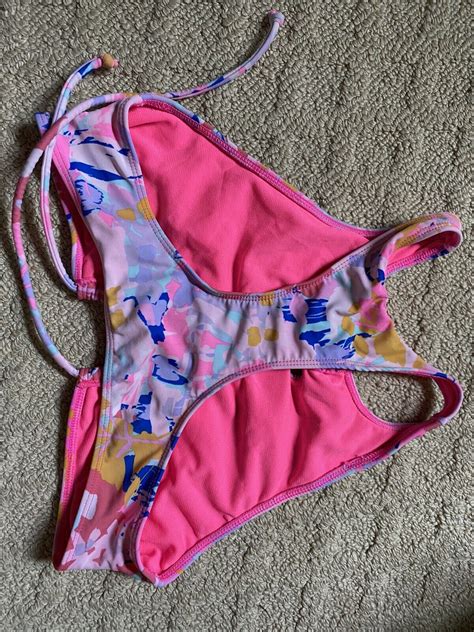 No Boundaries Womens Pink Floral Bikini Set Swim Smal Gem