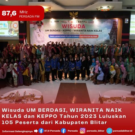 Wisuda UM BERDASI WIRANITA NAIK KELAS Dan KEPPO Tahun 2023 Luluskan