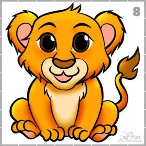 214-lion-cub-drawing-step-8 - Craft-Mart