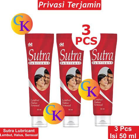 Jual 3 Pcs Sutra Lubricant Gel Pelumas Pelicin Halus Lembut Sensasi