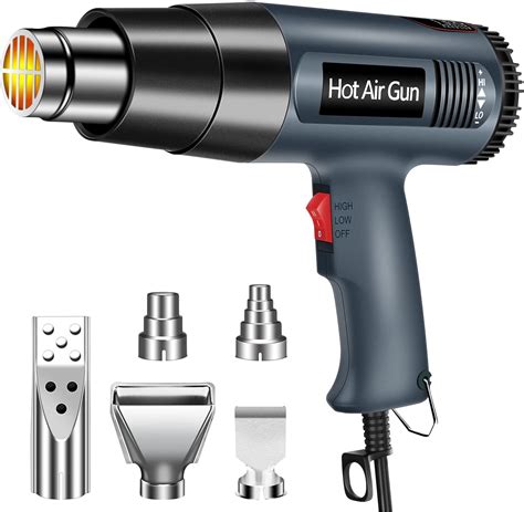 W Heat Gun Heavy Duty Hot Air Gun Kit With Nozzles S Fast