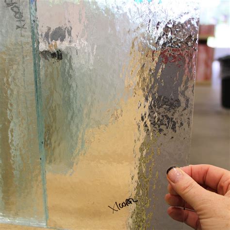Oceanside Clear Rough Rolled Stained Glass Sheets Textured