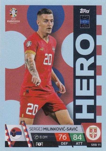 TOPPS MATCH ATTAX Trading Card Fußball EURO 2024 SRB 11 Sergej