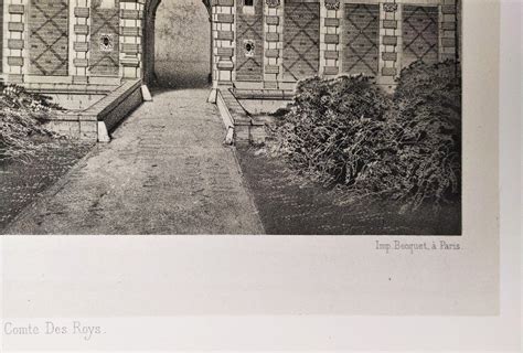 Proantic Castle Avrilly Lithograph By Victor Petit Architecture