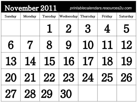 Printable Calendars 2015 November 2011 Calendar Printable Template