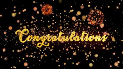 Congratulations Blue Blinking Text Wishes Particles Greetings