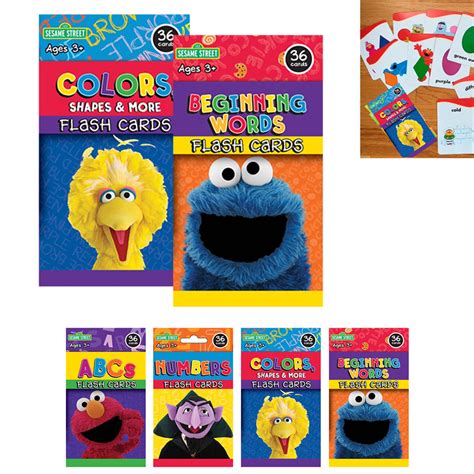 2Pk Flash Cards Sesame Street Early Learning Games Colors Shapes Characters Kids 7795735167939 ...