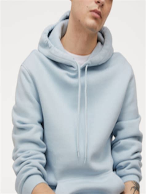 Buy H&M Men Light Blue Relaxed Fit Hoodie - Sweatshirts for Men ...