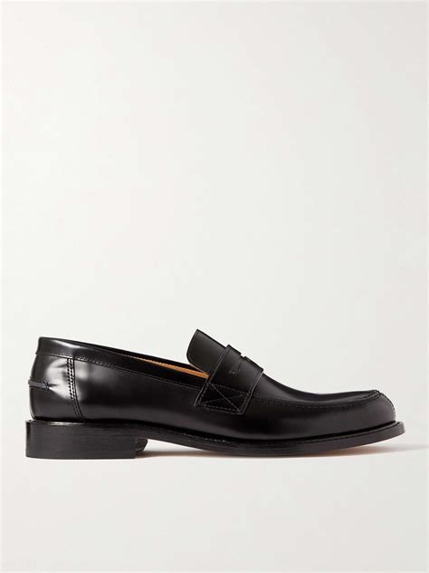 MR P. Scott Polished-Leather Penny Loafers for Men | MR PORTER