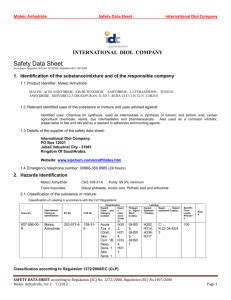 SAFETY DATA SHEET Product: MALEIC ANHYDRIDE