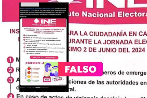 Falso Que El Ine Emitiera Instructivo En Caso De Actos De Violencia