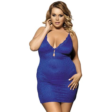 Buy Plus Size Polyester Nightgowns Sexy Lingerie Deep