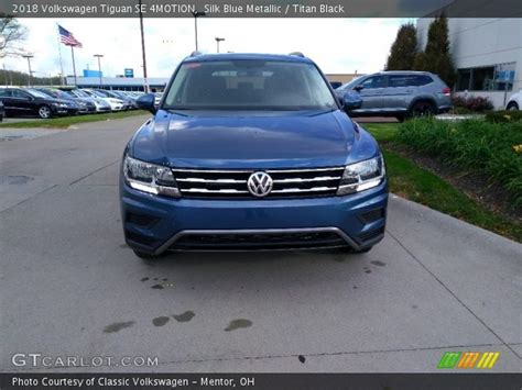 Silk Blue Metallic 2018 Volkswagen Tiguan Se 4motion Titan Black Interior