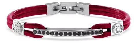 Pulsera Ajustable Caballero Guess Accesorios Hombre Rojo Diámetro 20