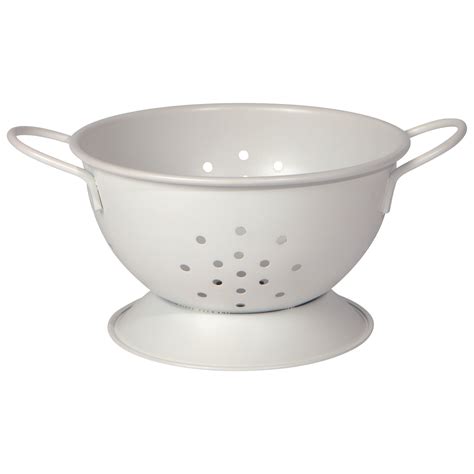 matte white small colander