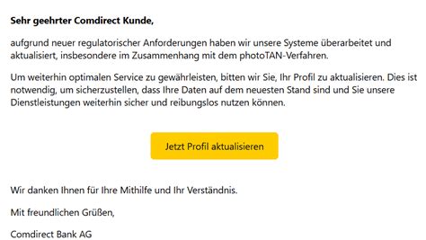 Comdirect Phishing Fake Mails Fake Sms