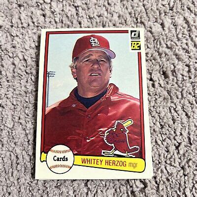 Donruss St Louis Cardinals Baseball Card Whitey Herzog