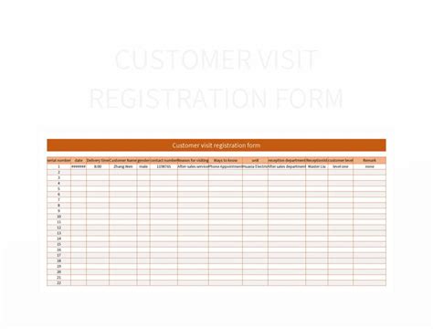 Free Customer Visit Templates For Google Sheets And Microsoft Excel