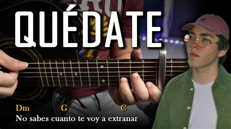 Kevin Kaarl Quédate Tutorial Guitarra Acústica Super Fácil Letra