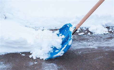 Problems With A Snow Seasonal Work At Streets Stock Photo Image Of