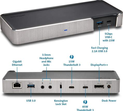 Kensington SD5200T Thunderbolt 3 Docking Station Dual Monitor 4k for ...