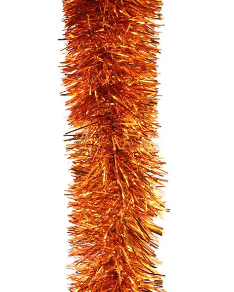 10m Orange Christmas Tinsel 100mm Wide Amazing Christmas