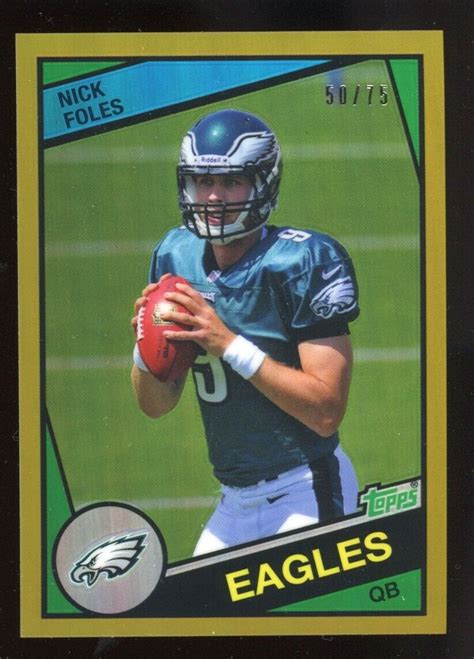 Nick Foles Topps Chrome Gold Refractor Serial D