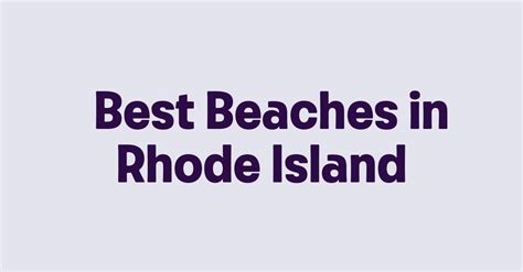 Best Beaches in Rhode Island