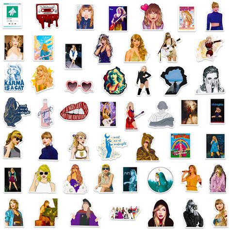 100 Pieces Singer Taylor Swift Stickers For Women — Popular Singer