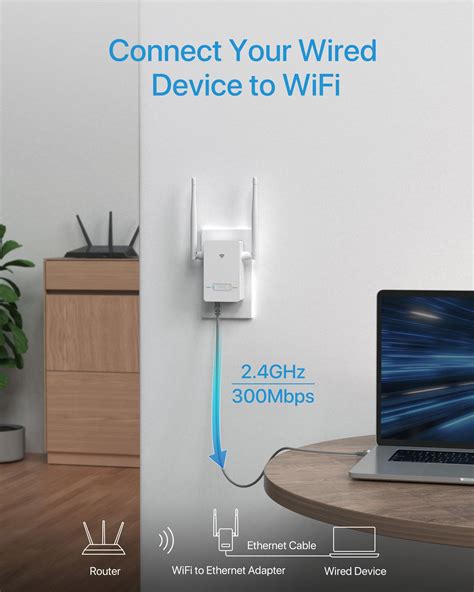 N300 WiFi to Ethernet Adapter | RJ45 Port | Connect a Wired Device to