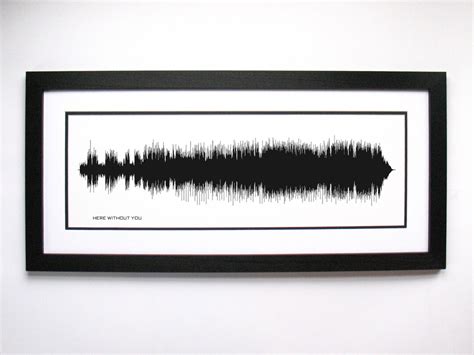 Here Without You Song Lyrics Wall Art, Song Lyric Gift Idea, Here Without You Sound Wave Song ...