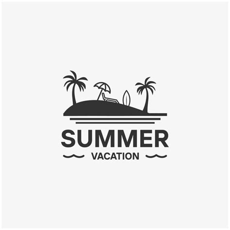 Premium Vector Summer Beach Vacation Logo Design