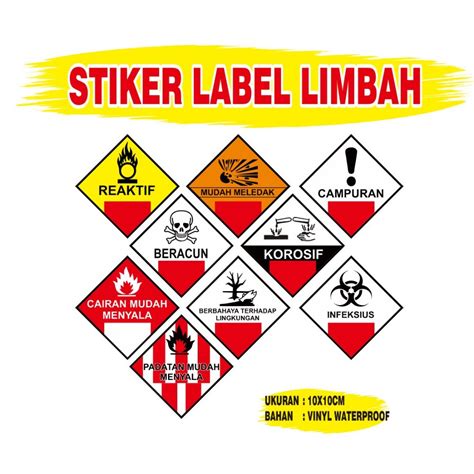 Jual Stiker Label Limbah B3 Stiker Bahan Berbahaya Dan Beracun Shopee Indonesia