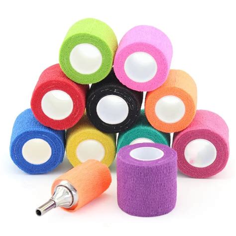 10 20pcs Disposable Tattoo Bandage Self Adhesive Non Woven Elastic Sport Wrap Bandage Tape