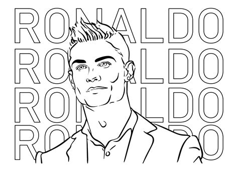 Cristiano Ronaldo Coloring Pages To Print Free Printable Coloring Pages