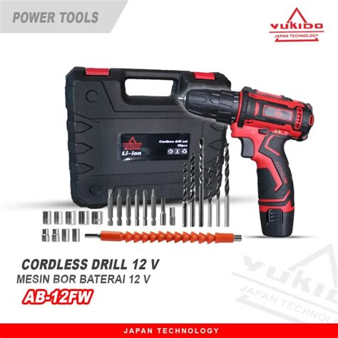 12V Bor Tangan Baterai Promo Dual Speed Bor Listrik Codless Drill Bor