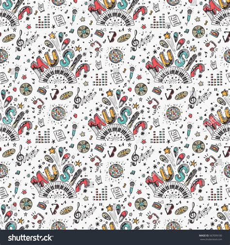 Vector Music Background Seamless Pattern Hand Stock Vector (Royalty Free) 567099100 | Shutterstock