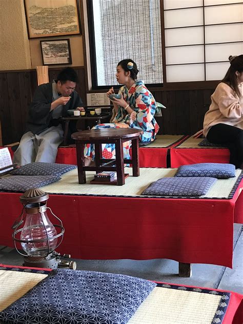 A Look At The Other Diners In The The Traditional Japanese Cafe A