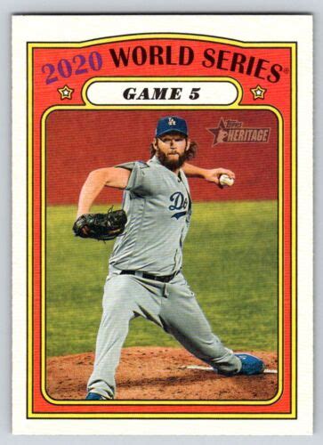 Clayton Kershaw Topps Heritage World Series Los Angeles