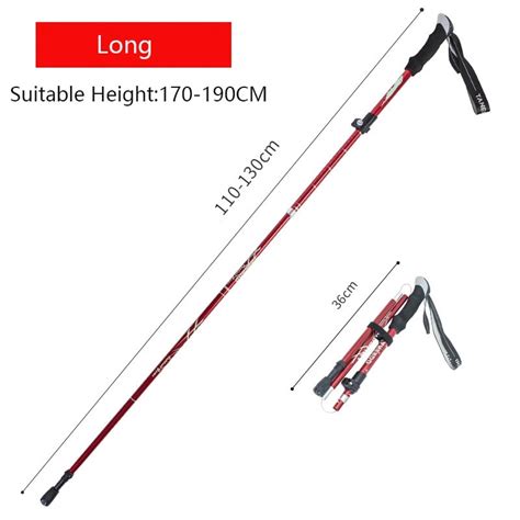 Anti Shock Walking Stick Telescopic Baton Trekking Stick Ultralight