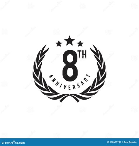 Th Year Anniversary Emblem Logo Design Vector Template Stock Vector