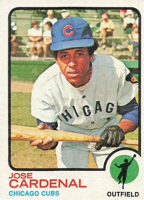 1973 Topps 393 Jose Cardenal Chicago Cubs Baseball Card Outfield Near